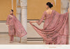 Pink Sequins Embroidered Organza Party Wear Unstitched Suit Set
