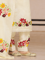 Tissue Silk Patchwork Stitched Suit Set