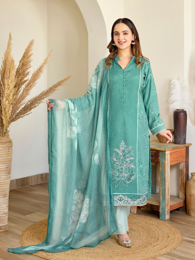 Ayeshsa Unstitched Three-Piece Suit