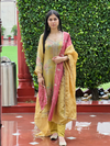Buttery Silk Unstitched Suit Set Handwork