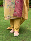 Buttery Silk Unstitched Suit Set Handwork