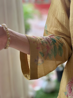 Buttery Silk Unstitched Suit Set Handwork