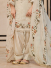 Pearl Sequins Embroidered Organza Party Wear Unstitched Suit Set