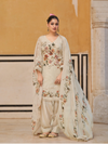 Pearl Sequins Embroidered Organza Party Wear Unstitched Suit Set