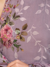 Lavender Sequins Embroidered Organza Party Wear Unstitched Suit Set