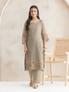 Organza Printed Unstitched Suit Set With Handwork & Embroidery