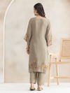 Organza Printed Unstitched Suit Set With Handwork & Embroidery