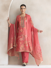 Pink Silk Stitched Suit Handwork & Patchwork with Aari