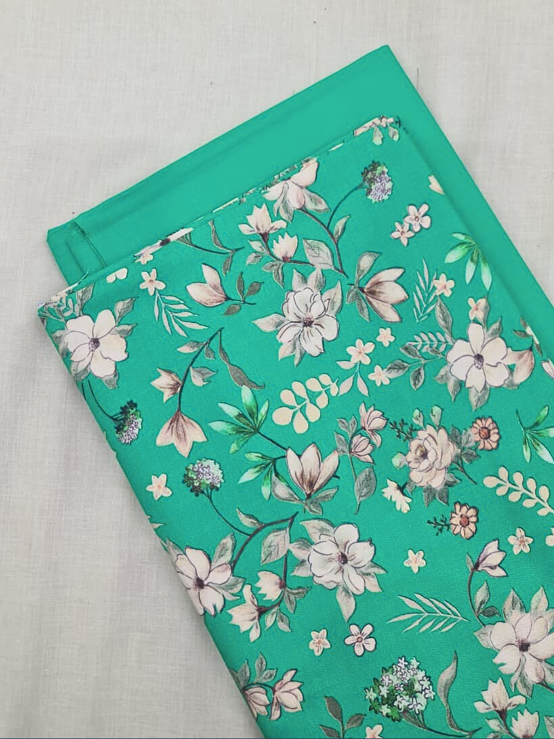 C-Green Cottswool Matching Printed 2-Piece Suit Set
