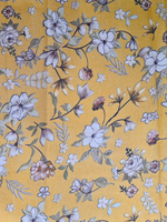 Yellow Cottswool Matching Printed 2-Piece Suit Set