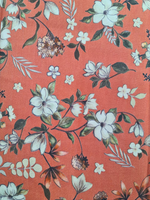 Deep Orange Cottswool Matching Printed 2-Piece Suit Set