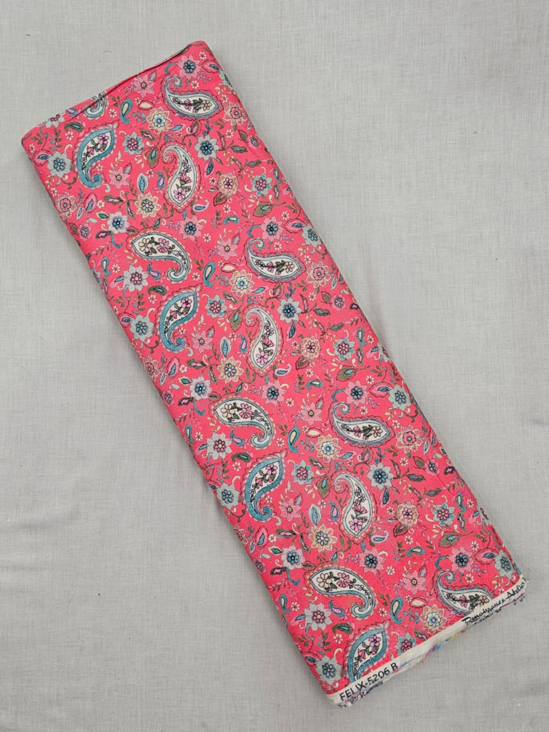 Traditional Pink Lemonade Printed Corduroy All-Over 2-Piece Suit Set