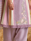 Lavender Cotton Multi Print & Embroidered Unstitched Suit Set