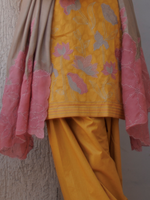 Textured Cotton Multihead Patchwork Unstitched Suit Set