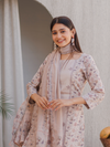 Cotton Printed Lace Work Unstitched Suit Set