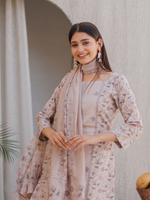 Cotton Printed Lace Work Unstitched Suit Set