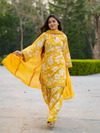Yellow All-Over Unstitched Suit 2 Pc set