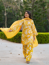 Yellow All-Over Unstitched Suit 2 Pc set