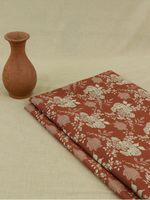Rust All-Over Printed Unstitched Suit 2 Pc Set
