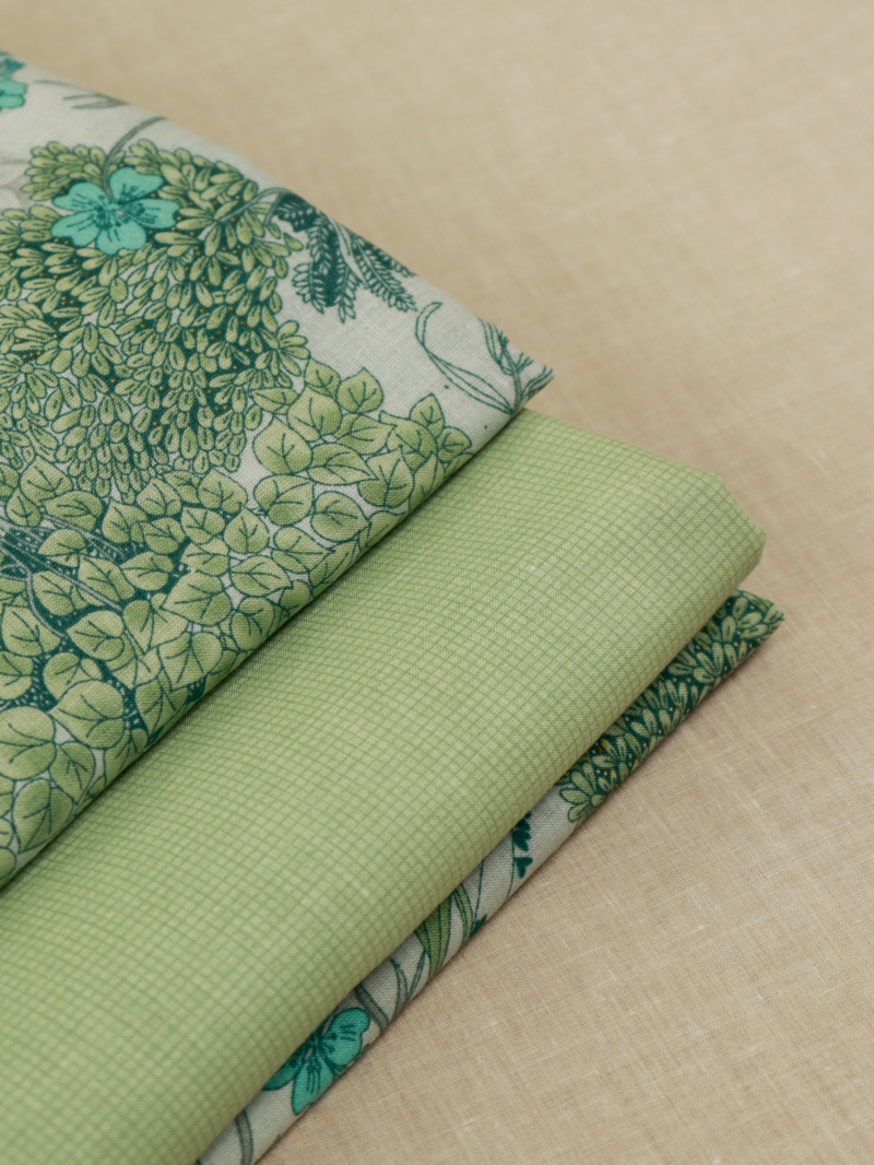 Pastel Green Matching Printed Unstitched Suit 2 Pc Set