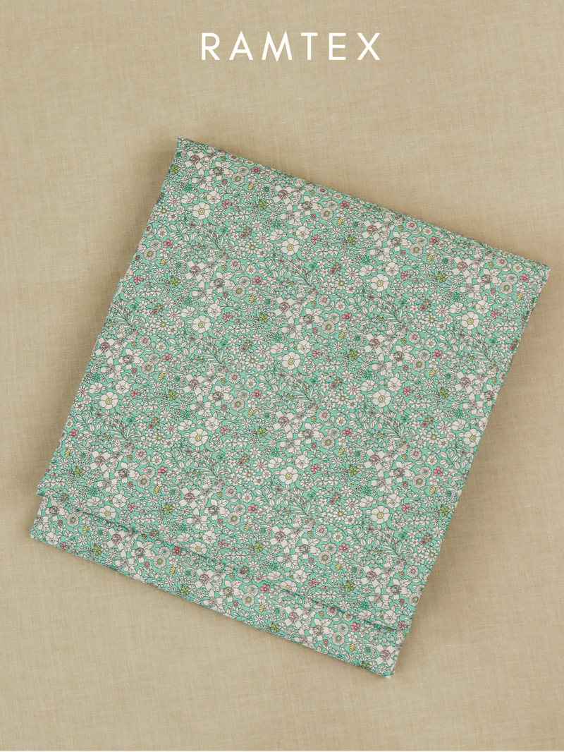 Pastel Blue All-Over Printed Unstitched Suit 2 Pc Set