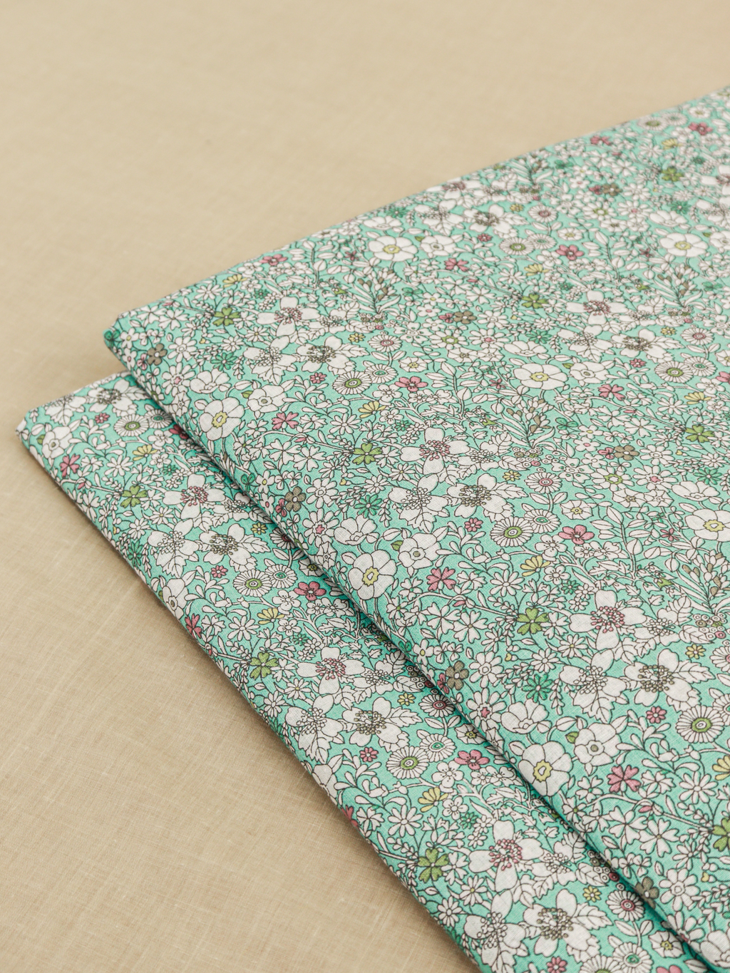 Pastel Blue All-Over Printed Unstitched Suit 2 Pc Set
