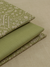 Olive Matching Printed Unstitched Suit 2 Pc Set