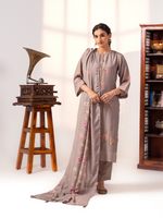Grey Handwork Unstitched Suit Set