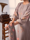 Grey Handwork Unstitched Suit Set