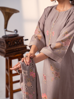 Grey Handwork Unstitched Suit Set
