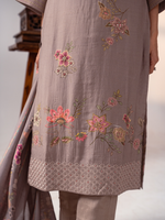 Grey Handwork Unstitched Suit Set