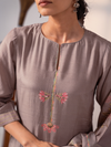 Grey Handwork Unstitched Suit Set