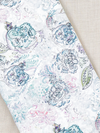 Sea-Blue Over Printed Unstitched Suit 2 Pc set