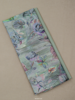 Pastel Green Matching Printed Unstitched Suit 2 Pc set