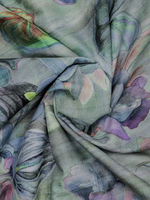 Pastel Green Matching Printed Unstitched Suit 2 Pc set