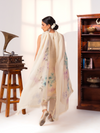 Organza Printed Handwork Unstitched Suit Set