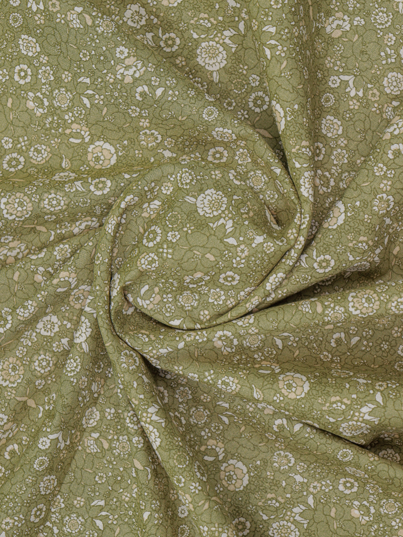 Green Matching Printed Unstitched Suit 2 Pc set