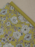 Mustard Matching Printed Unstitched Suit 2 Pc set