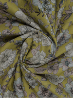 Mustard Matching Printed Unstitched Suit 2 Pc set