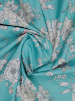 Turquoise Matching Printed Unstitched Suit 2 Pc set
