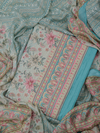 Sea-Green Embroidered Unstitched Suit Set