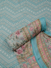 Sea-Green Embroidered Unstitched Suit Set