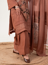 Banglori Tussar Printed Handwork Unstitched Suit Set