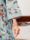 Pastel Blue Printed Unstitched Suit Set