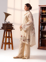 Organza Embroidered Handwork Unstitched Suit Set