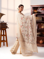 Organza Embroidered Handwork Unstitched Suit Set