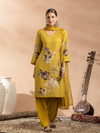 Buttery Mustard Soft Muslin Printed Unstitched Suit Set