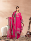 Pink Soft Muslin Printed Unstitched Suit Set