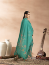 Pine Green Soft Muslin Printed Unstitched Suit Set