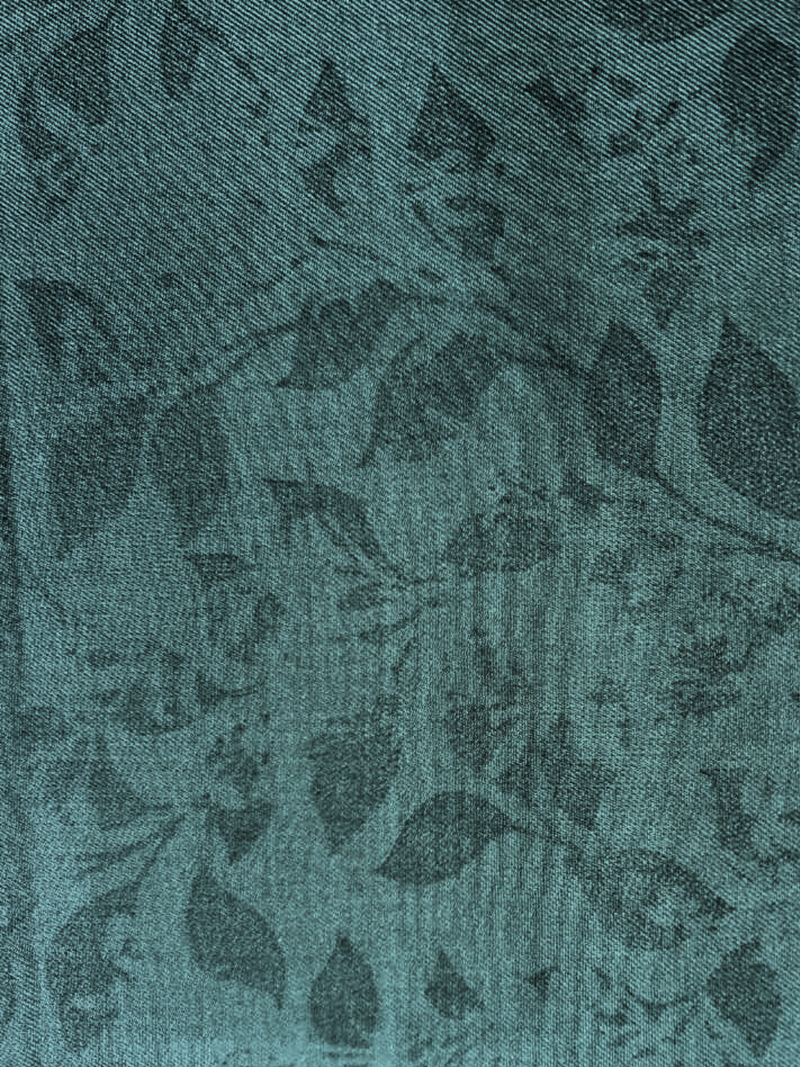 Deep Teal Cottswool Matching Printed 2-Piece Suit Set